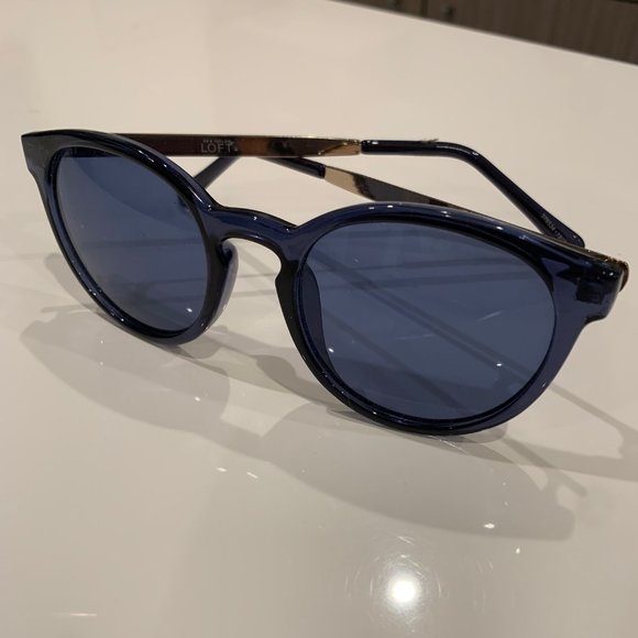 Blue Round Sunglasses - Picture 2 of 3